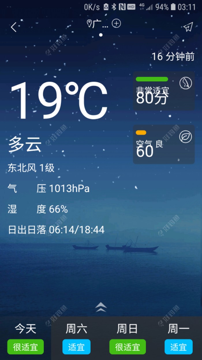 今天没有雨很好，温度适合，希望今天都能暴库，